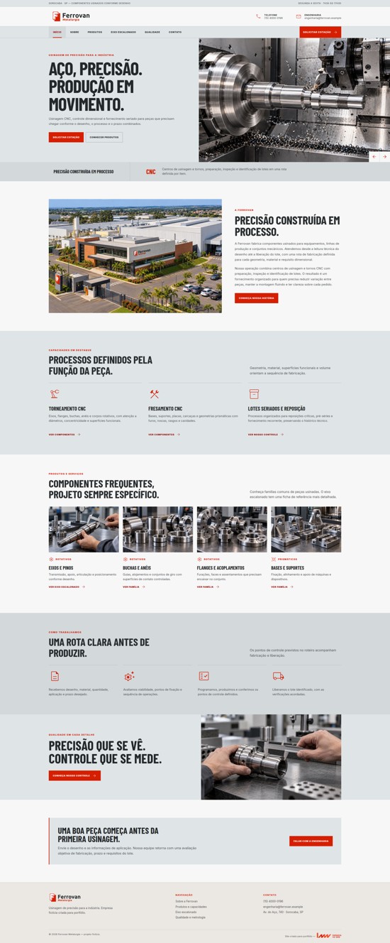 Prévia do site Ferrovan Metalurgia