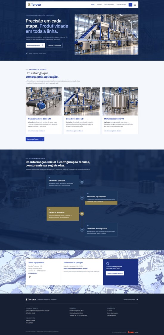 Prévia do site Torvex Equipamentos
