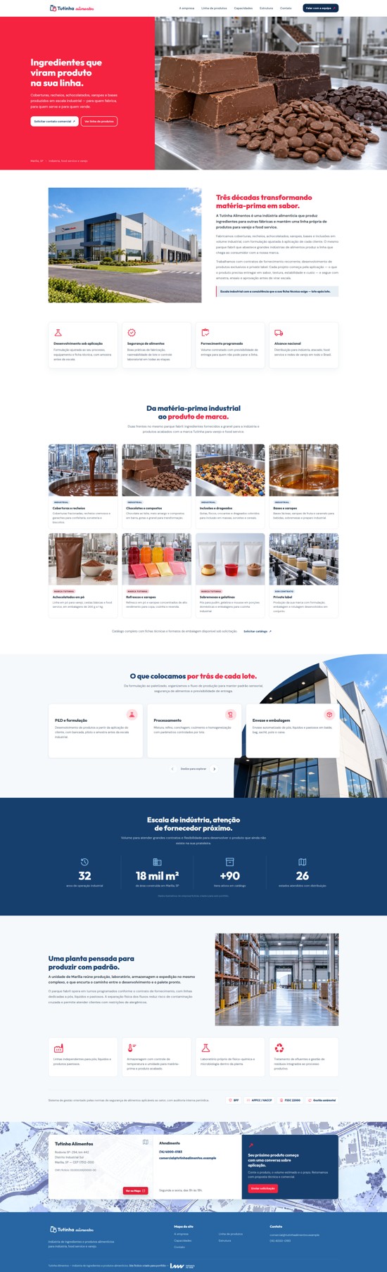 Prévia do site Tutinha Alimentos
