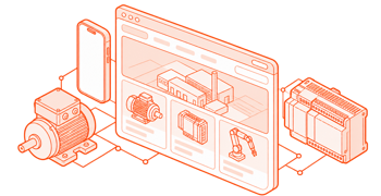 Composição geométrica representando um site novo